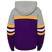 Youth Mitchell & Ness  Purple Minnesota Vikings Throwback Head Coach Pullover Hoodie