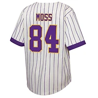 Maillot de baseball pour jeunes Mitchell & Ness Randy Moss crème, nom et numéro joueur retraité des Vikings du Minnesota