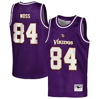 Maillot de basket-ball NFL pour jeunes Mitchell & Ness Randy Moss violet des Minnesota Vikings, joueur retraité