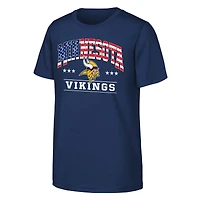 T-shirt bleu marine Minnesota Vikings Americana Arch pour jeunes