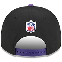 Casquette snapback A-Frame 9FIFTY noire/violette pour jeune New Era, Minnesota Vikings, repêchage NFL 2025