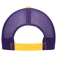 Youth New Era Cream/Purple Minnesota Vikings Banner 9FIFTY A-Frame Adjustable Trucker Hat