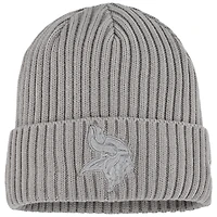 Bonnet en tricot à revers New Era gris chiné Minnesota Vikings Color Pack pour jeune