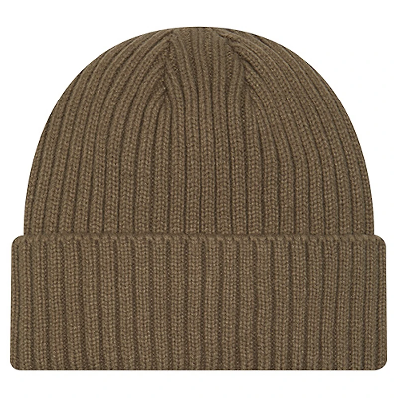 Bonnet en tricot à revers color-pack olive Minnesota Vikings de New Era pour jeune