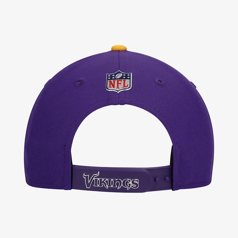 Youth New Era Purple/Gold Minnesota Vikings 2026 NFL Draft Pre-Curved 9FIFTY Snapback Hat