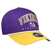 Youth New Era  Purple/Gold Minnesota Vikings  Arch COOLERA 9FORTY A-Frame Adjustable Hat
