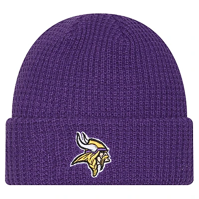 Youth New Era Purple Minnesota Vikings Waffle Cuffed Knit Hat