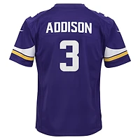 Maillot Nike Jordan Addison violet pour jeune des Minnesota Vikings