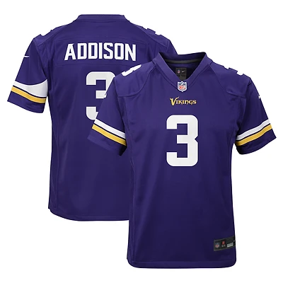 Maillot Nike Jordan Addison violet pour jeune des Minnesota Vikings