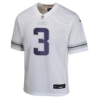 Maillot de match Nike Jordan Addison blanc pour jeune des Vikings du Minnesota