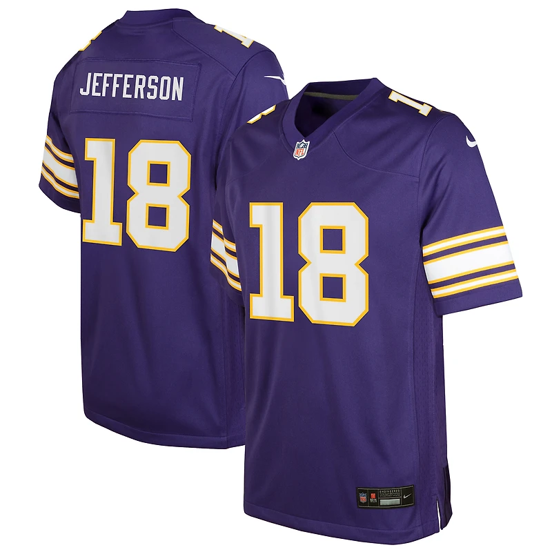 Jeunesse Nike Justin Jefferson Violet Minnesota Vikings Classic Player Game Jersey