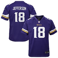 Maillot de match Nike Justin Jefferson violet des Minnesota Vikings pour jeunes