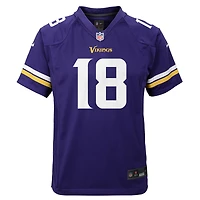 Maillot de match Nike Justin Jefferson violet des Minnesota Vikings pour jeunes