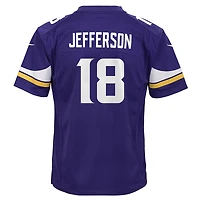 Maillot de match Nike Justin Jefferson violet des Minnesota Vikings pour jeunes