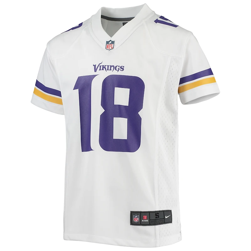 Youth Nike Justin Jefferson White Minnesota Vikings Game Jersey
