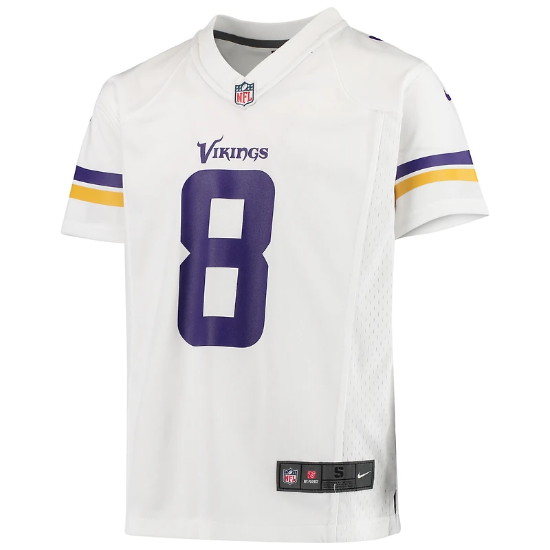 Maillot de match Nike Kirk Cousins ​​pour jeunes des Vikings du Minnesota, blanc