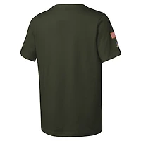 Youth Nike Olive Minnesota Vikings 2025 Salute to Service Sideline Dri-FIT T-Shirt