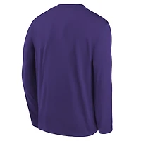 T-shirt de performance à manches longues Nike violet pour jeune Minnesota Vikings Primetime Legend Icon