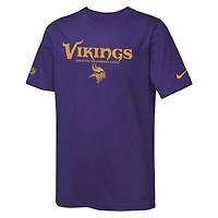 Youth Nike Purple Minnesota Vikings Sideline Team Issue T-Shirt