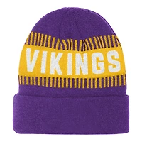 Bonnet en tricot à revers violet des Vikings du Minnesota Bright Lights pour jeunes Outerstuff