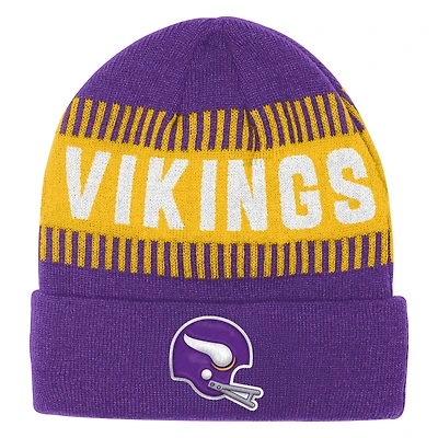 Bonnet en tricot à revers violet des Vikings du Minnesota Bright Lights pour jeunes Outerstuff