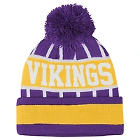 V110833 VIKE 000 NFL Youth Go Fast Bonnet en tricot à revers et pompon HATYTHNIT #9