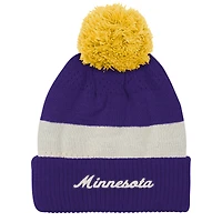 Bonnet en tricot à revers et pompon pour jeunes Outerstuff violet des Vikings du Minnesota