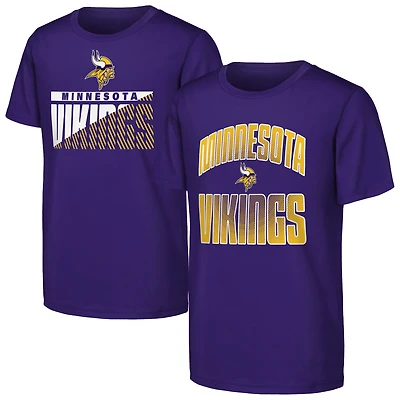 Youth Outerstuff  Purple Minnesota Vikings Never Quit 2-Pack T-Shirt Set