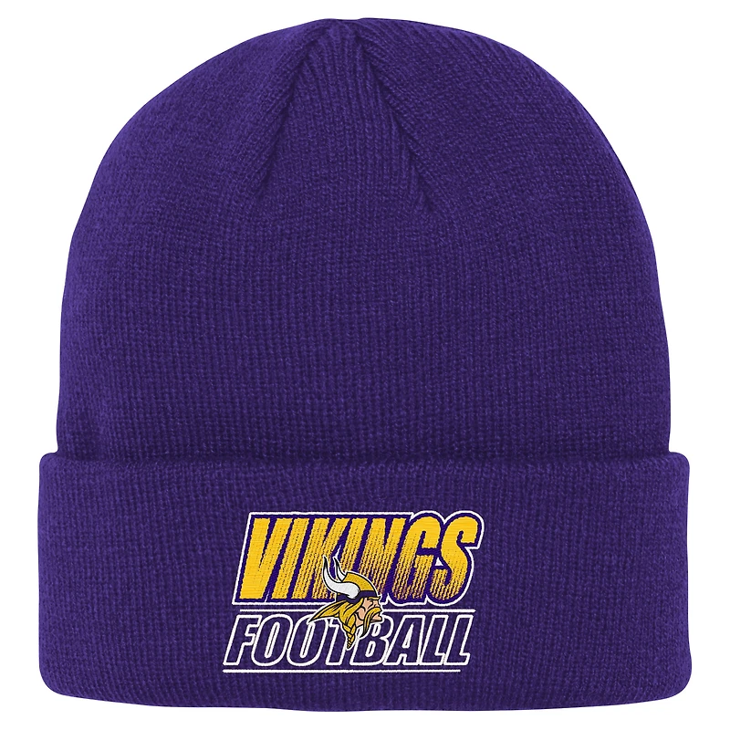 Bonnet en tricot à revers dégradé violet pour jeunes Outerstuff des Vikings du Minnesota