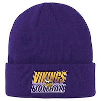 Bonnet en tricot à revers dégradé violet pour jeunes Outerstuff des Vikings du Minnesota