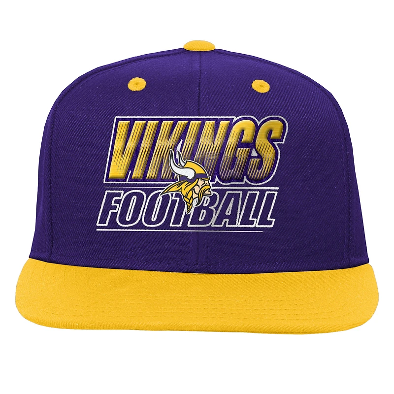 Youth Outerstuff Purple Minnesota Vikings Team Gradient Deadstock Snapback Hat