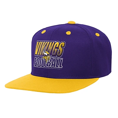 Youth Outerstuff Purple Minnesota Vikings Team Gradient Deadstock Snapback Hat