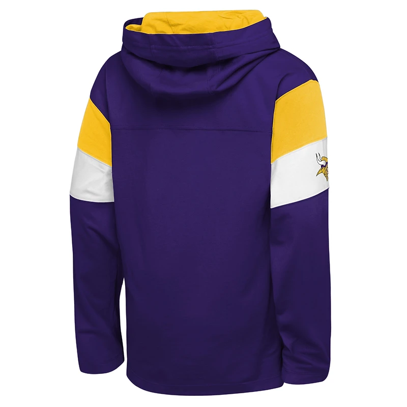 T-shirt à capuche manches longues violet pour jeunes Outerstuff des Vikings du Minnesota « The Champs Back »