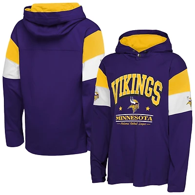 T-shirt à capuche manches longues violet pour jeunes Outerstuff des Vikings du Minnesota « The Champs Back »
