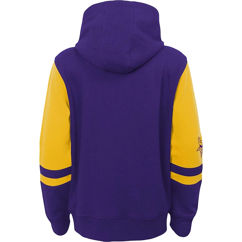 Chandail à capuchon glissière pleine longueur violet Minnesota Vikings pour jeune