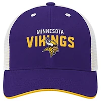 Youth Purple Minnesota Vikings Core Lockup Trucker Adjustable Hat
