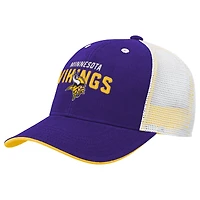 Casquette réglable violet Minnesota Vikings Core Lockup Trucker pour jeunes