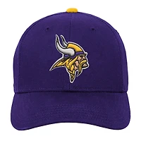 Casquette réglable pré-courbée violette pour jeunes de l'équipe des Vikings du Minnesota