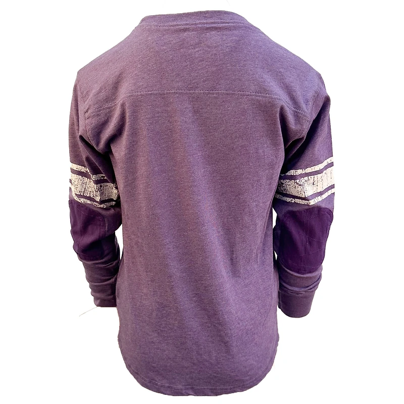 Youth Wes & Willy Heather Purple Minnesota Vikings Football Long Sleeve T-Shirt
