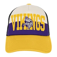 Youth White/Gold Minnesota Vikings Modern Fan Trucker Adjustable Hat