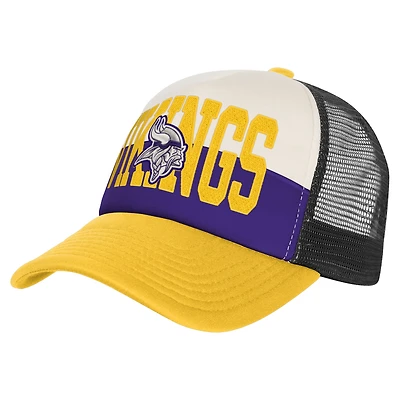 Youth White/Gold Minnesota Vikings Modern Fan Trucker Adjustable Hat