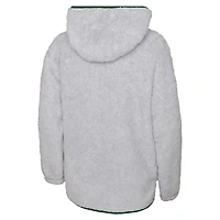 Girls Youth  Heather Gray Minnesota Wild Ultimate Teddy Fleece Pullover Hoodie