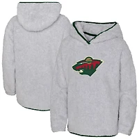 Sweat à capuche en polaire Ultimate Teddy gris chiné pour filles du Minnesota Wild
