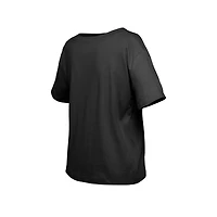 Girl's Youth New Era  Black Minnesota Wild Flip Sequin T-Shirt
