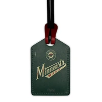 Green Minnesota Wild Personalized Leather Luggage Tag