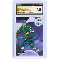 Kirill Kaprizov Minnesota Wild Autographed - Upper Deck Synergy Light Up the Night #LN-KK #/899 CGC Fanatics Witnessed Authenticated Card