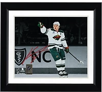 Kirill Kaprizov Minnesota Wild Autographed 8" x 10" White Jersey Celebrating Spotlight Photograph