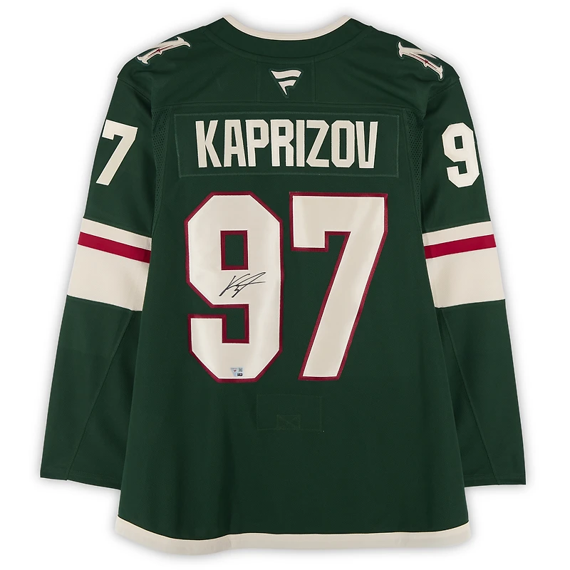 Kirill Kaprizov Minnesota Wild Autographed Green Fanatics Premium Jersey