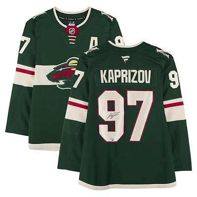 Kirill Kaprizov Minnesota Wild Autographed Green Fanatics Premium Jersey