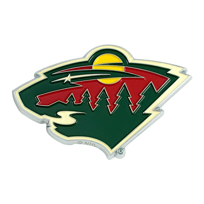 Logo Brands Minnesota Wild Emblème de voiture en relief couleur